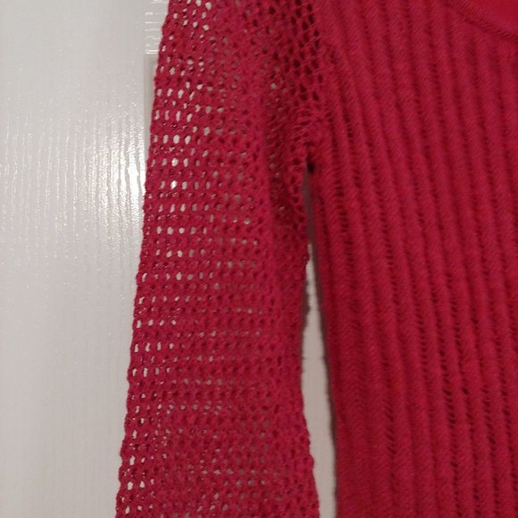 Sundance Womens Red Knit Lined Knee Length Dress 3/4 Sleeve Small - Picture 7 of 16